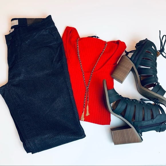 NWT Banana Republic Faux Snakeskin Skinny Pant Size 26/2 - Picture 2 of 10